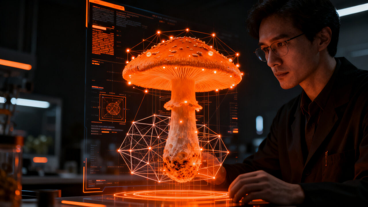 Investigador analizando riesgos de seguridad en IA de visión por computador para identificación de especies fúngicas.