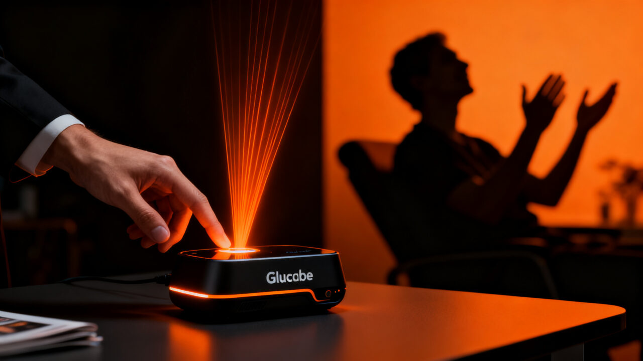 Dispositivo médico Glucube de la startup iGluco, glucómetro sin pinchazo mediante tecnología NIRS para diabetes.