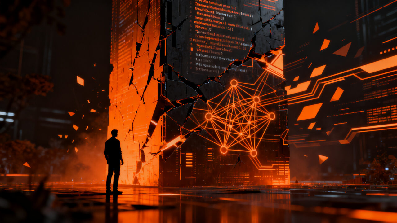 Representación visual de la desalineación en agentes de IA, simbolizando los riesgos de seguridad y los incidentes de OpenAI.