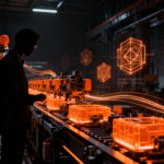 Ingeniero supervisando automatización industrial y robótica, representando el nuevo hardware propio de Ingemotions.