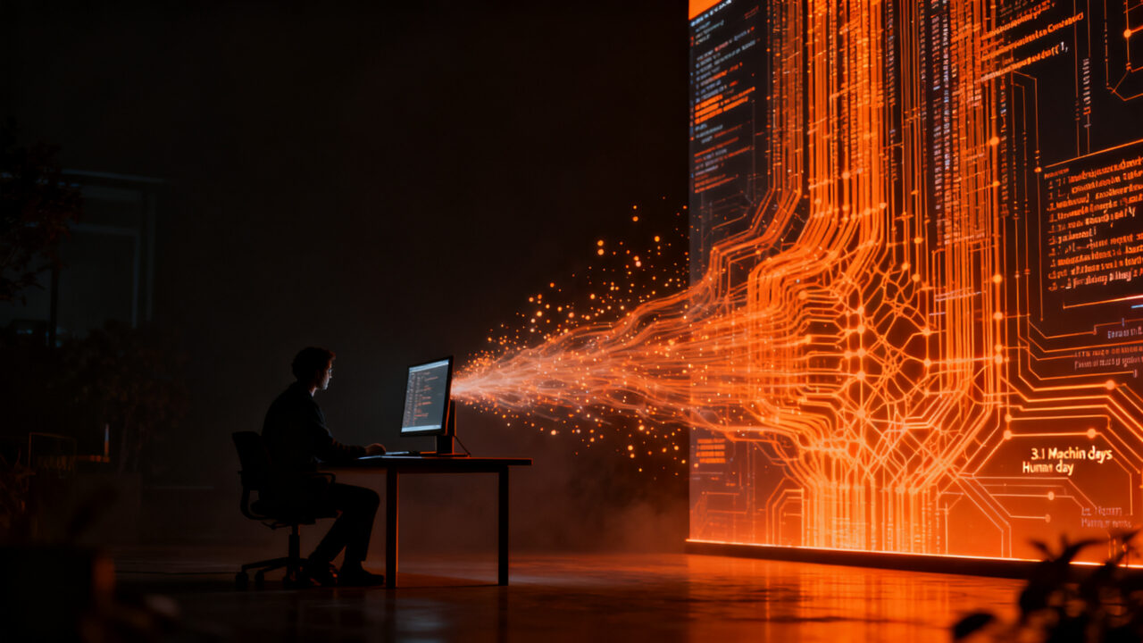 Investigadores de OpenAI utilizando agentes de IA para el desarrollo de software, representando el futuro de la programación asistida en startups.