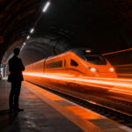 Tren de alta velocidad moderno representando la competencia ferroviaria y el crecimiento de Iryo en el mercado español.