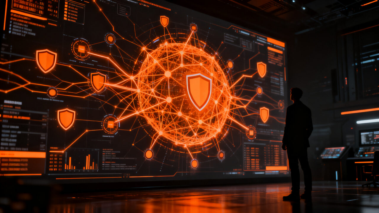 Jensen Huang de Nvidia analizando el futuro de la ciberseguridad impulsada por inteligencia artificial en el mercado tecnológico.