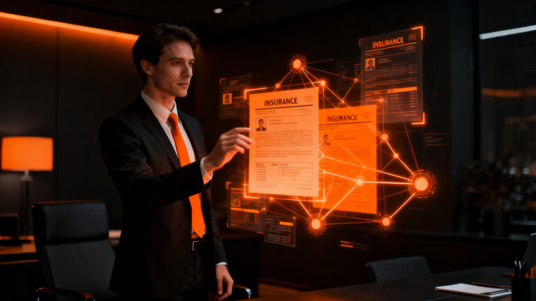 Agente de IA facilitando la gestión de seguros y pólizas mediante tecnología de AWS Bedrock en el sector insurtech.