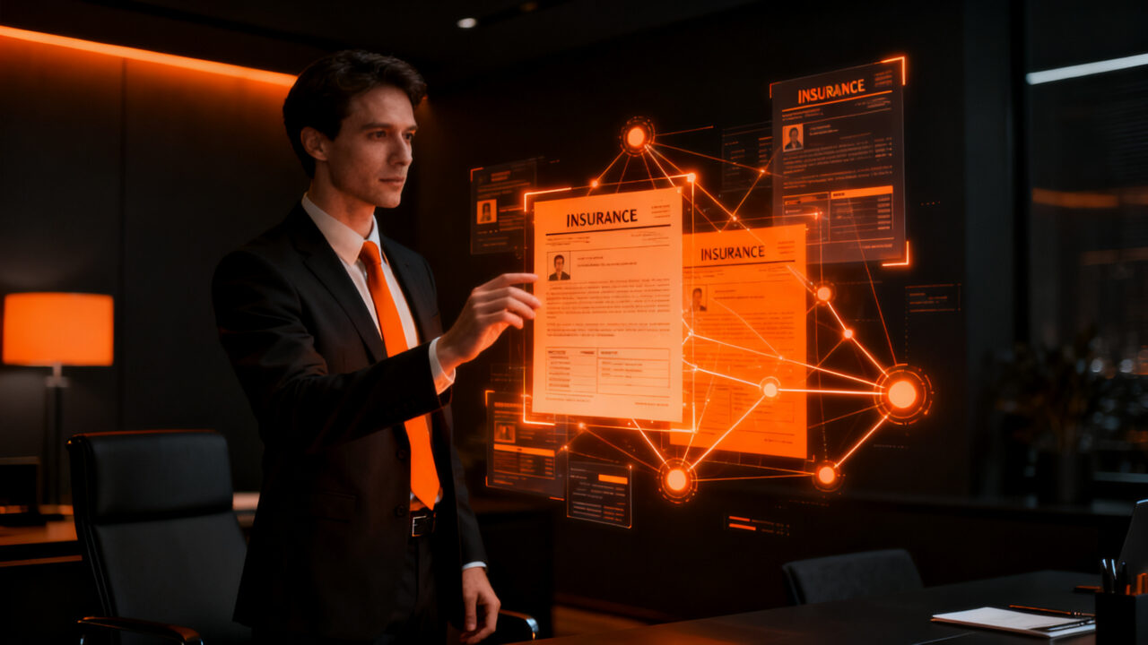Agente de IA facilitando la gestión de seguros y pólizas mediante tecnología de AWS Bedrock en el sector insurtech.