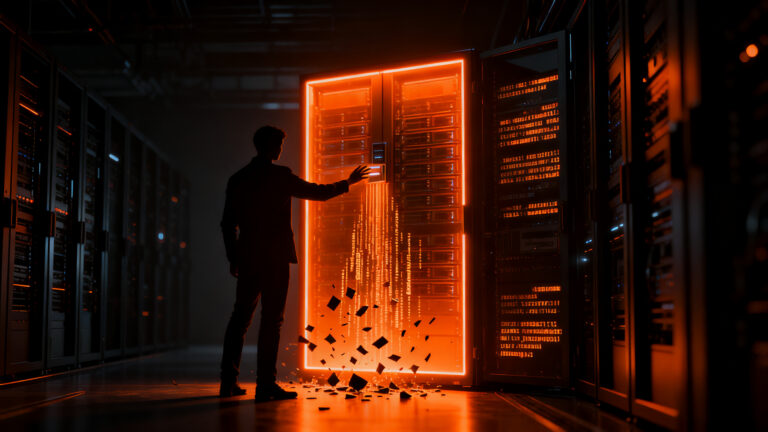 Ciberseguridad crítica y protección de datos en servidores ante riesgo de ciberataque inminente.