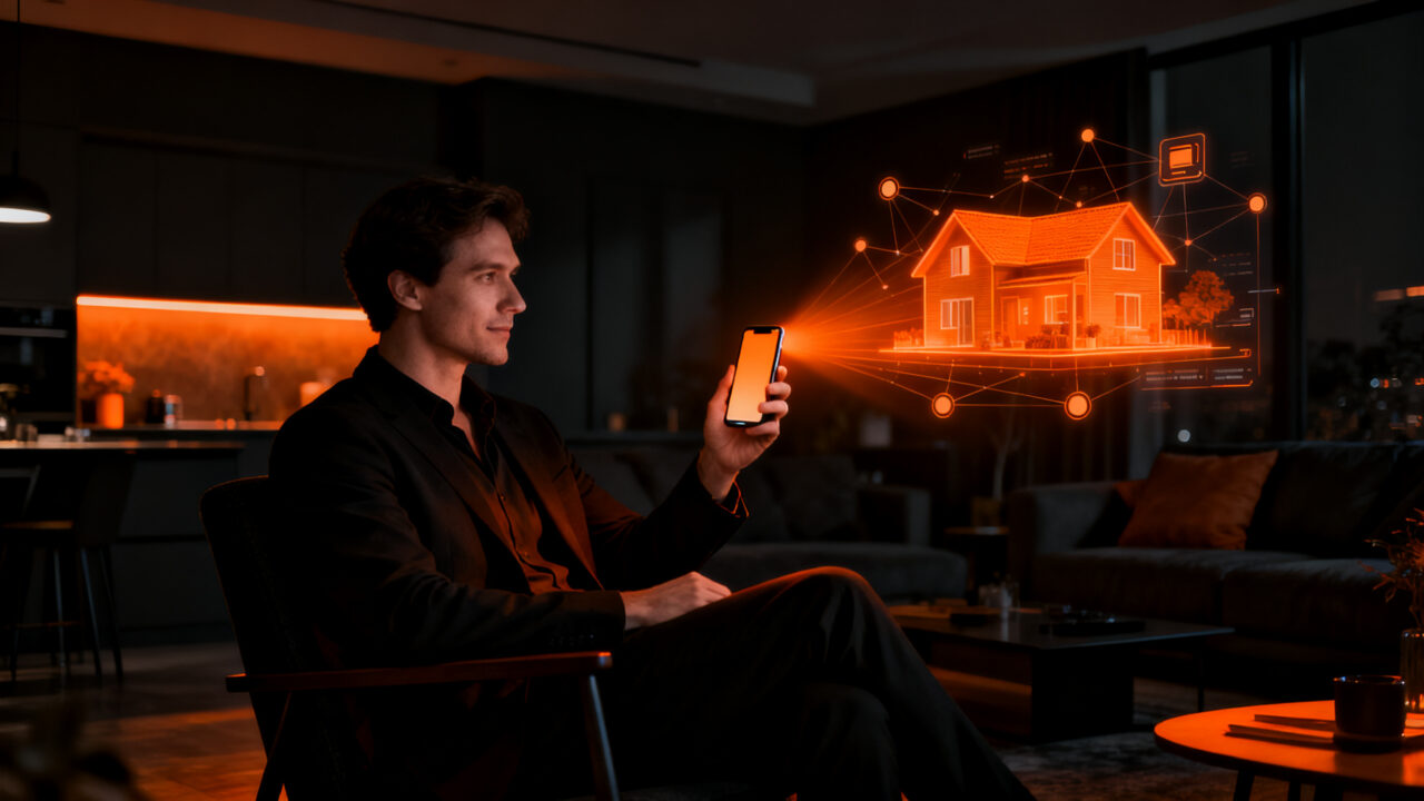 Inteligencia artificial ThinQ Claw de LG controlando dispositivos de domótica mediante chat en smartphones.