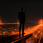 Mark Wahlberg como figura central en un entorno de negocios tecnológico, representando la transición de Hollywood al ecosistema startup.