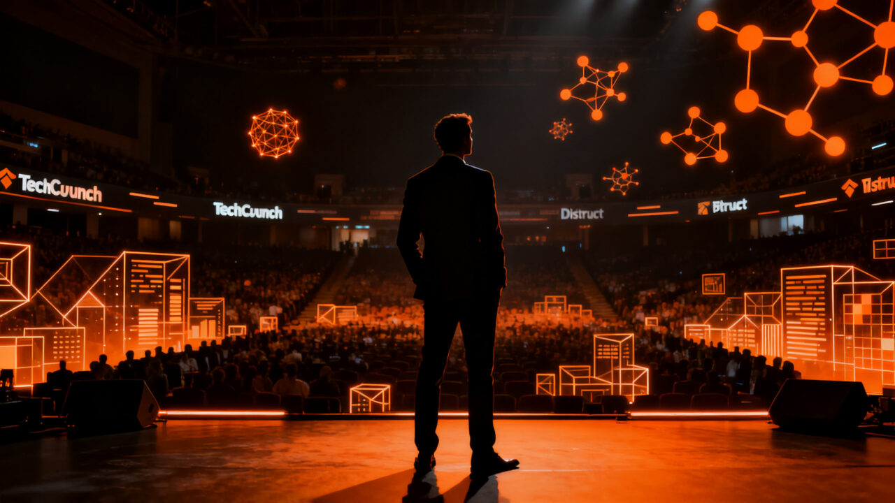 Mark Wahlberg como inversor en TechCrunch Disrupt 2026, destacando su enfoque en startups de healthcare y bienestar.