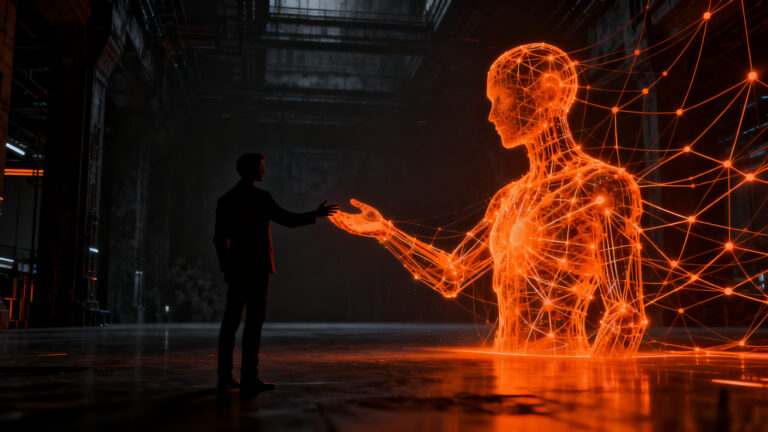 Estrategia de marketing centrada en el capital humano y la confianza empresarial en la era de la inteligencia artificial.
