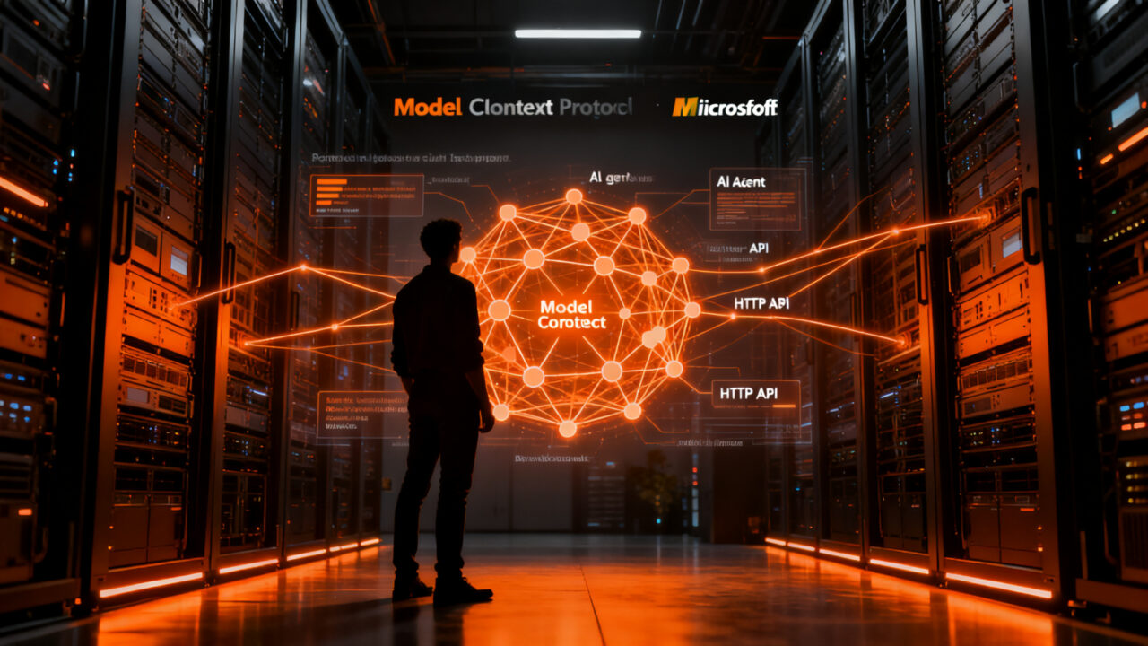 Desarrollador analizando la relevancia del Model Context Protocol (MCP) en el ecosistema de agentes de IA.