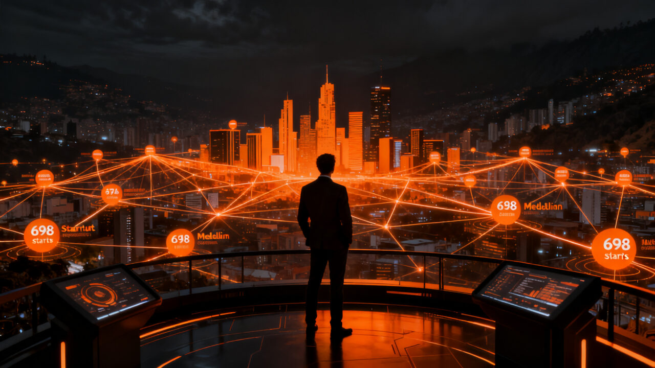 Ecosistema startup de Medellín lidera en Latinoamérica con 698 empresas tech y alto crecimiento per cápita.