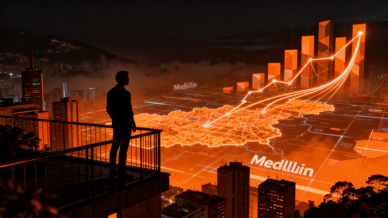 Crecimiento del ecosistema startup en Medellín, proyectando su liderazgo tecnológico en el mercado de LATAM para 2040.