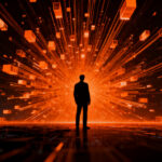 Agentes de IA y automatización digital, representando el caos y las tendencias tecnológicas de Meta Muse en 2026.