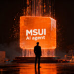 Agente de IA Meta Muse superando barreras digitales, representando el crecimiento acelerado de aplicaciones de inteligencia artificial.