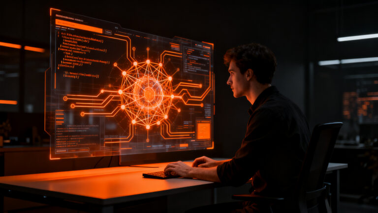 Desarrollador trabajando con Muse Spark 1.3, la nueva IA de Meta para programación avanzada y agentes inteligentes.