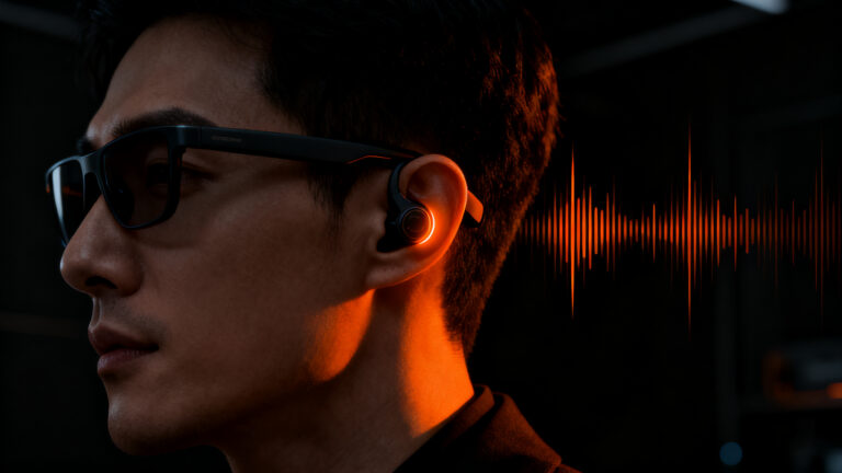 Gafas inteligentes Ray-Ban Meta Audio sin cámara, representando la evolución de los wearables y la privacidad en la tecnología.