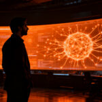 Ali Ansari, fundador de Micro1, analizando datos para entrenamiento de IA en una oficina moderna y tecnológica.