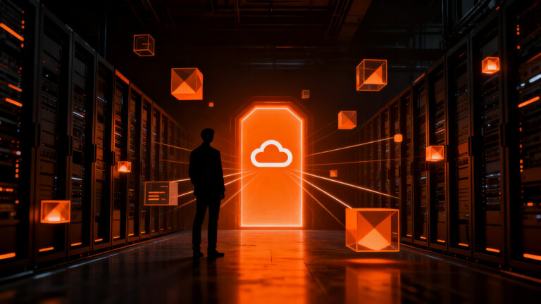 Migración tecnológica de VMware a HPE, representando la optimización de costos y la transformación de infraestructura IT en empresas.