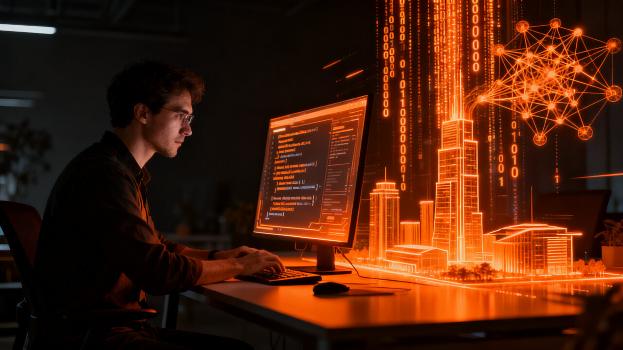 Ingeniero de software utilizando agentes de IA para modernizar código legacy, migrando sistemas antiguos a nuevas tecnologías.