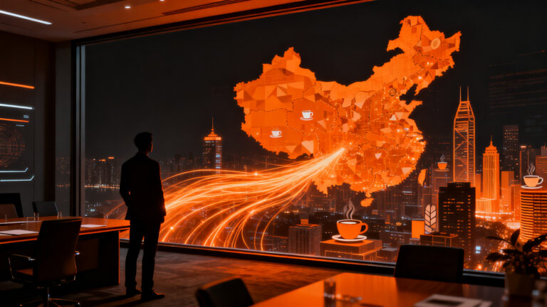Inversión estratégica de Mubadala en Luckin Coffee representando el crecimiento del ecosistema de capital de riesgo y el consumo en China.