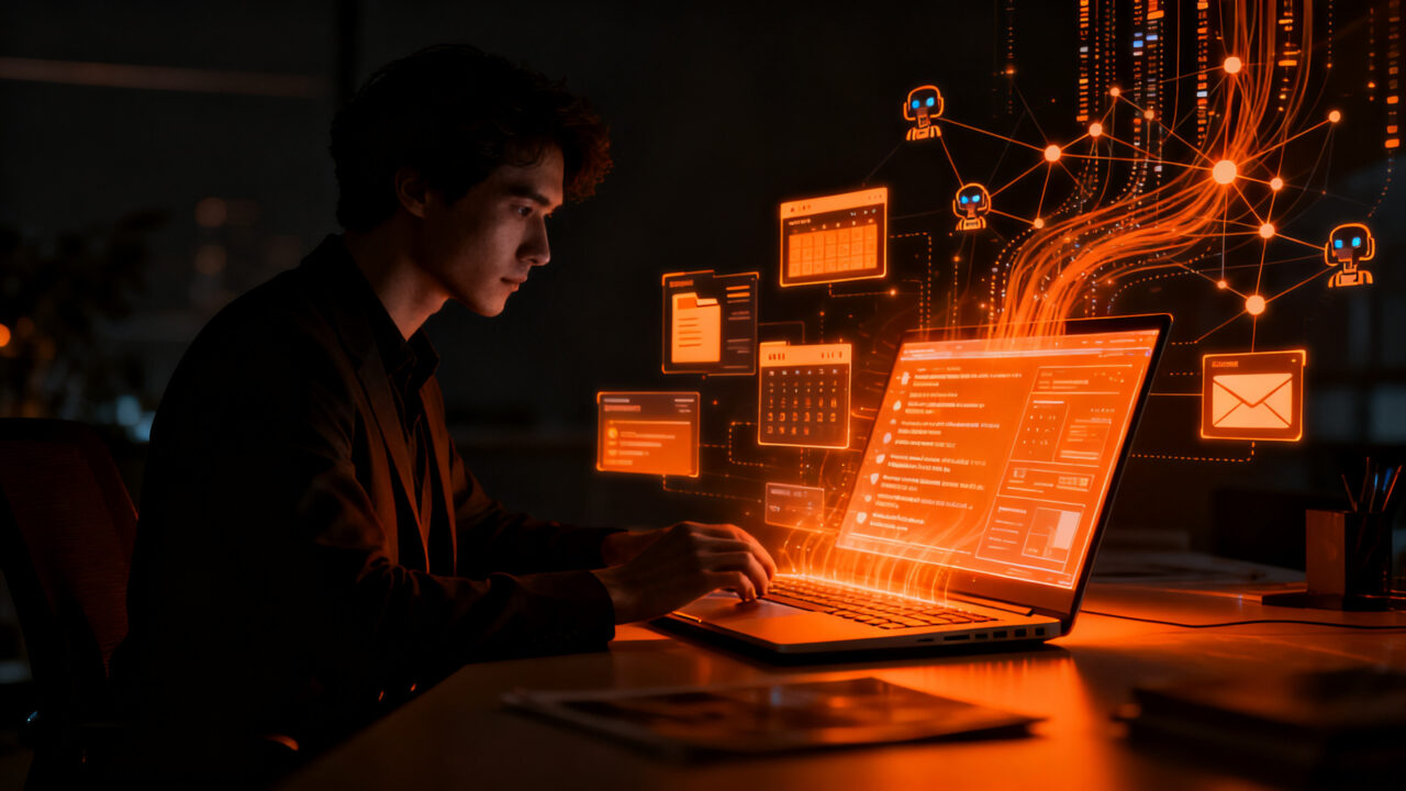 Asistente IA Muse de Meta integrándose en entorno Mac para automatización de tareas y gestión de datos.