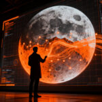Modelo de IA lunar de NASA e IBM analizando datos espaciales para mayor precisión científica.