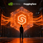 Adquisición de Hugging Face por Nvidia, representando la unión de infraestructura de IA y modelos de código abierto.