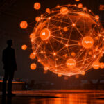 Agentes de IA Dots de OpenAI ejecutando tareas autónomas, representando el futuro de la automatización inteligente frente a la competencia.