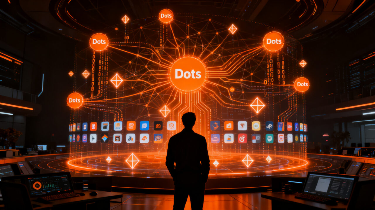 Agente de IA automatizando tareas empresariales con OpenAI Dots, representando la eficiencia de los agentes siempre activos en el ecosistema startup.