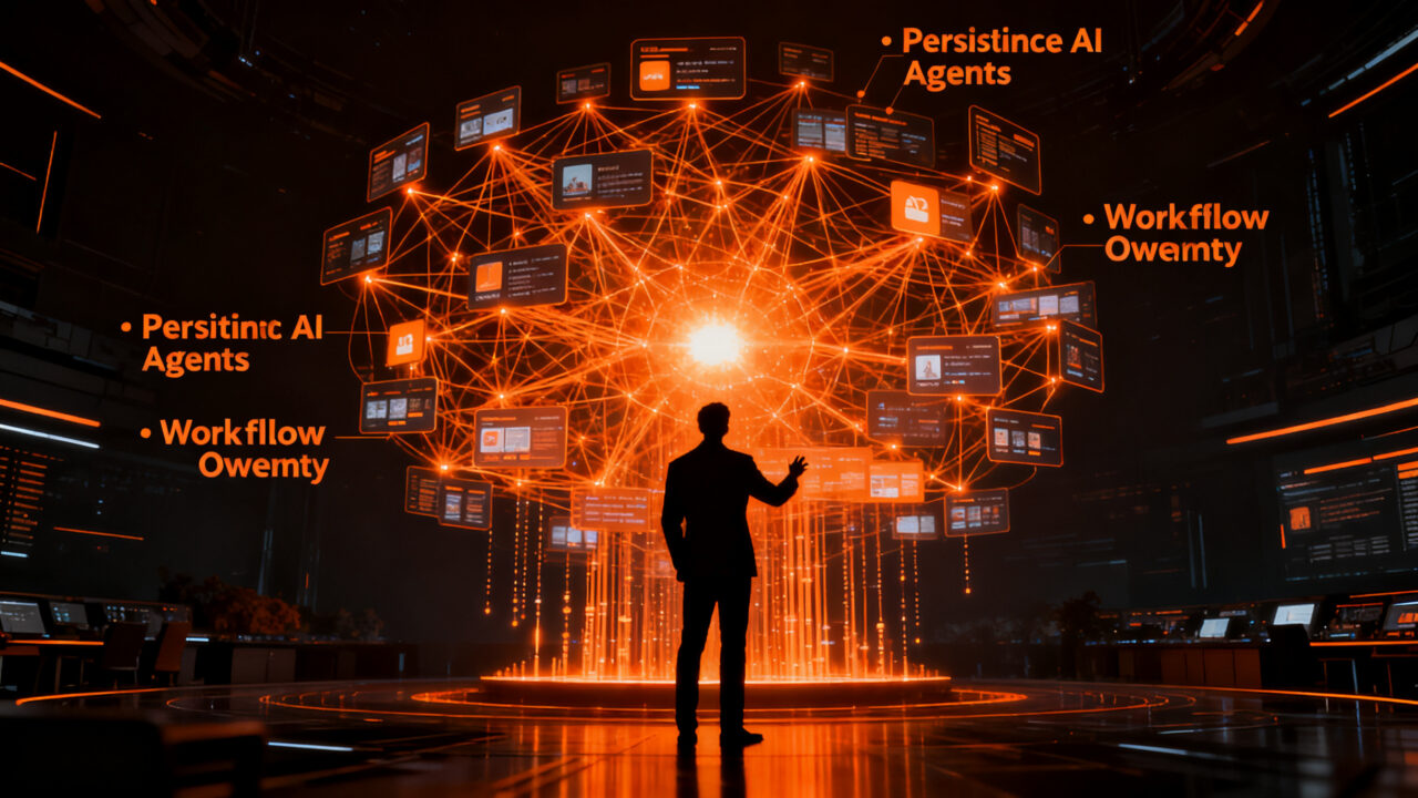 Agente IA OpenAI Dots y ChatGPT Space en acción, representando la automatización empresarial y la competencia en agentes IA persistentes.