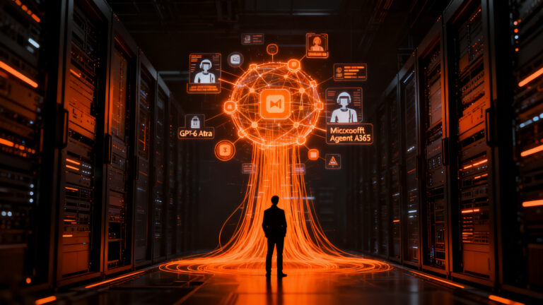 Agentes de IA OpenAI Dots trabajando en la nube, automatización avanzada con tecnología GPT-6 Astra.