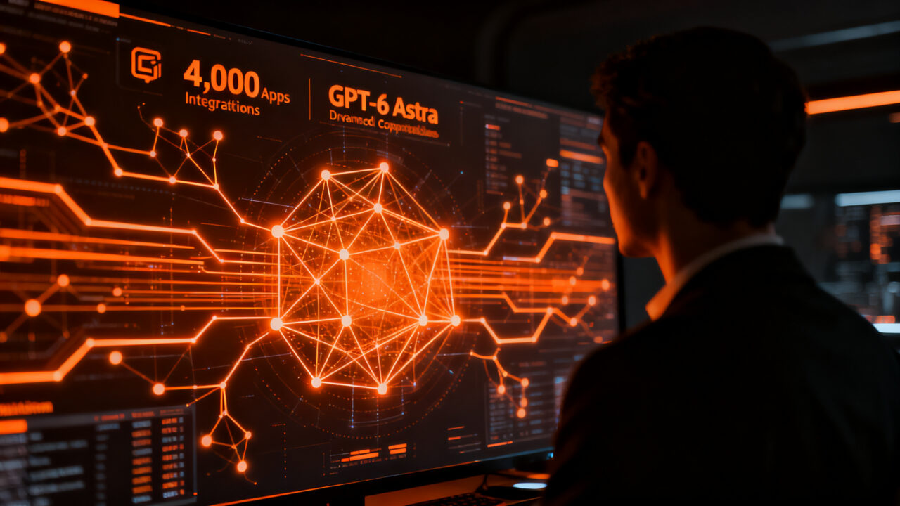 Agentes de IA de OpenAI Dots compitiendo en el mercado tecnológico con GPT-6 Astra.