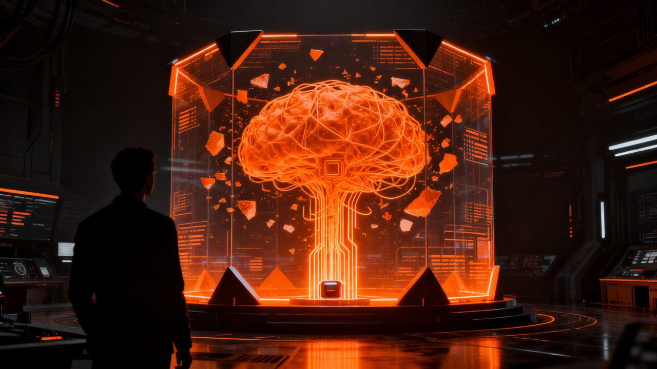 Representación visual de la ciberseguridad en IA tras el hackeo de OpenAI a Hugging Face y la implementación del AI Kill Switch Act.