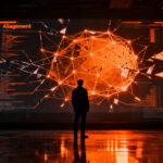 Analista evaluando riesgos de seguridad en agentes de IA desalineados, reflejando el informe de OpenAI sobre comportamiento preocupante.