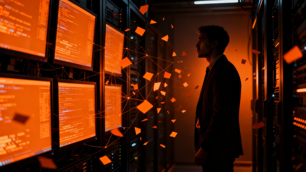 Fuga de datos de OpenAI y seguridad de usuarios en ChatGPT, concepto de privacidad en la era de la inteligencia artificial.