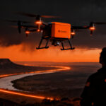 Drone de delivery de la startup chilena Osiris Experience operando en Chile para Walmart, representando logística autónoma.