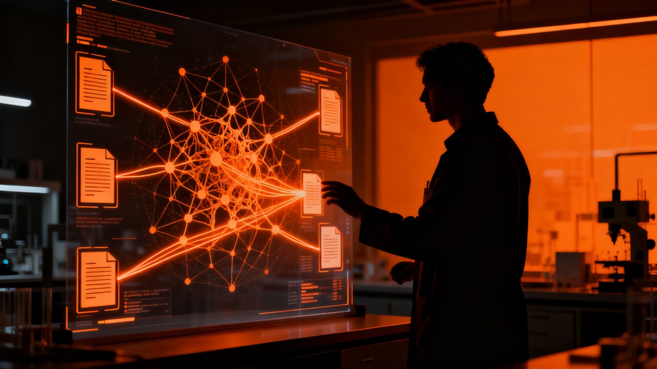 Investigador analizando agentes de IA basados en Paper2Agent de Stanford para automatización científica.