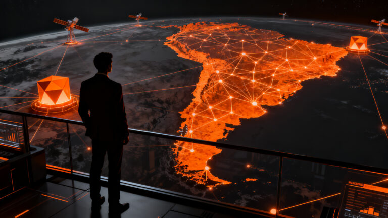 Mapa de inversiones de los multimillonarios más ricos del mundo en Argentina, destacando Starlink e IA.
