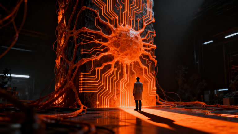 Investigador de IA analizando riesgos existenciales y el futuro de la regulación tecnológica en startups.