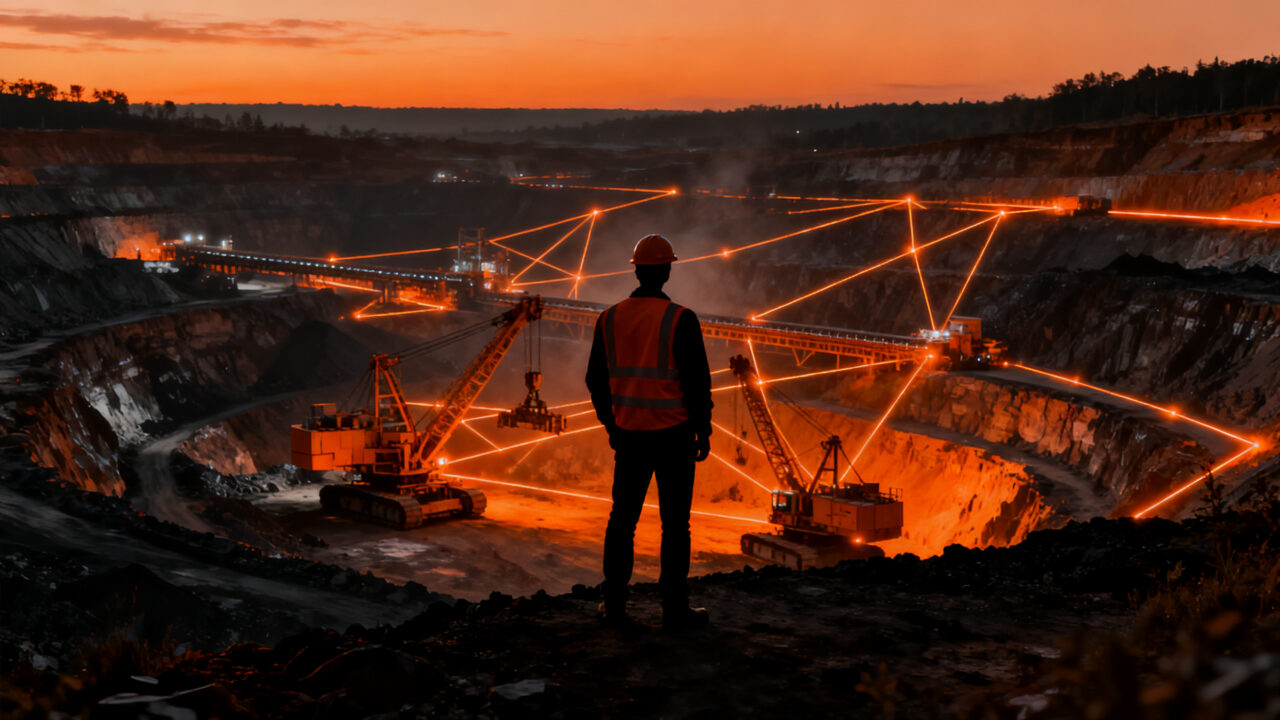 Representación conceptual de inversiones mineras bajo el RIGI en Argentina, con enfoque en minería de cobre y litio.