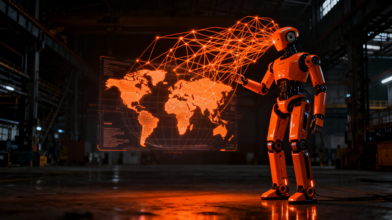 Robot humanoide autónomo de Unitree con modelo de mundo, representando la revolución de la robótica e IA en la automatización industrial.