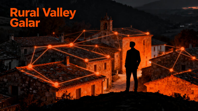 San Xoán de Río como primer Startup Village de España, representando la innovación rural y el emprendimiento frente a la despoblación.