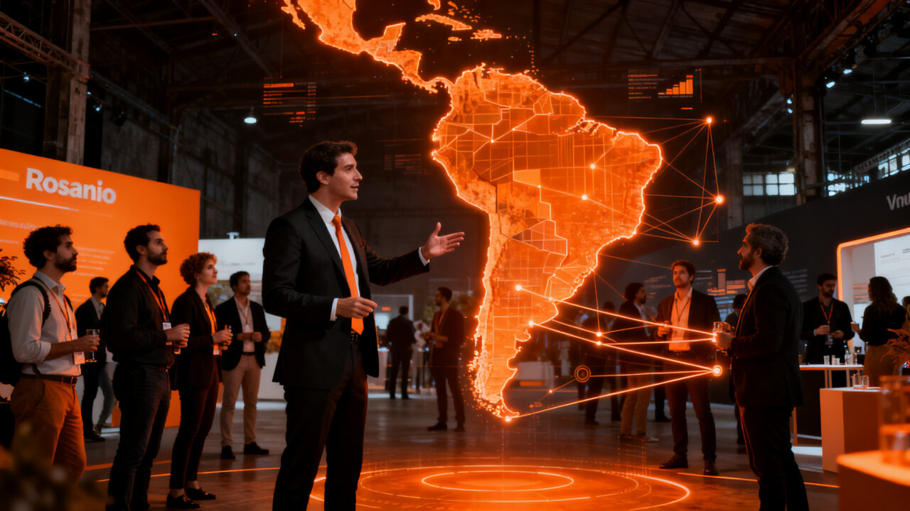 Networking de emprendedores y fondos de inversión en el Santa Fe Business Forum, impulsando el ecosistema startup en Rosario.