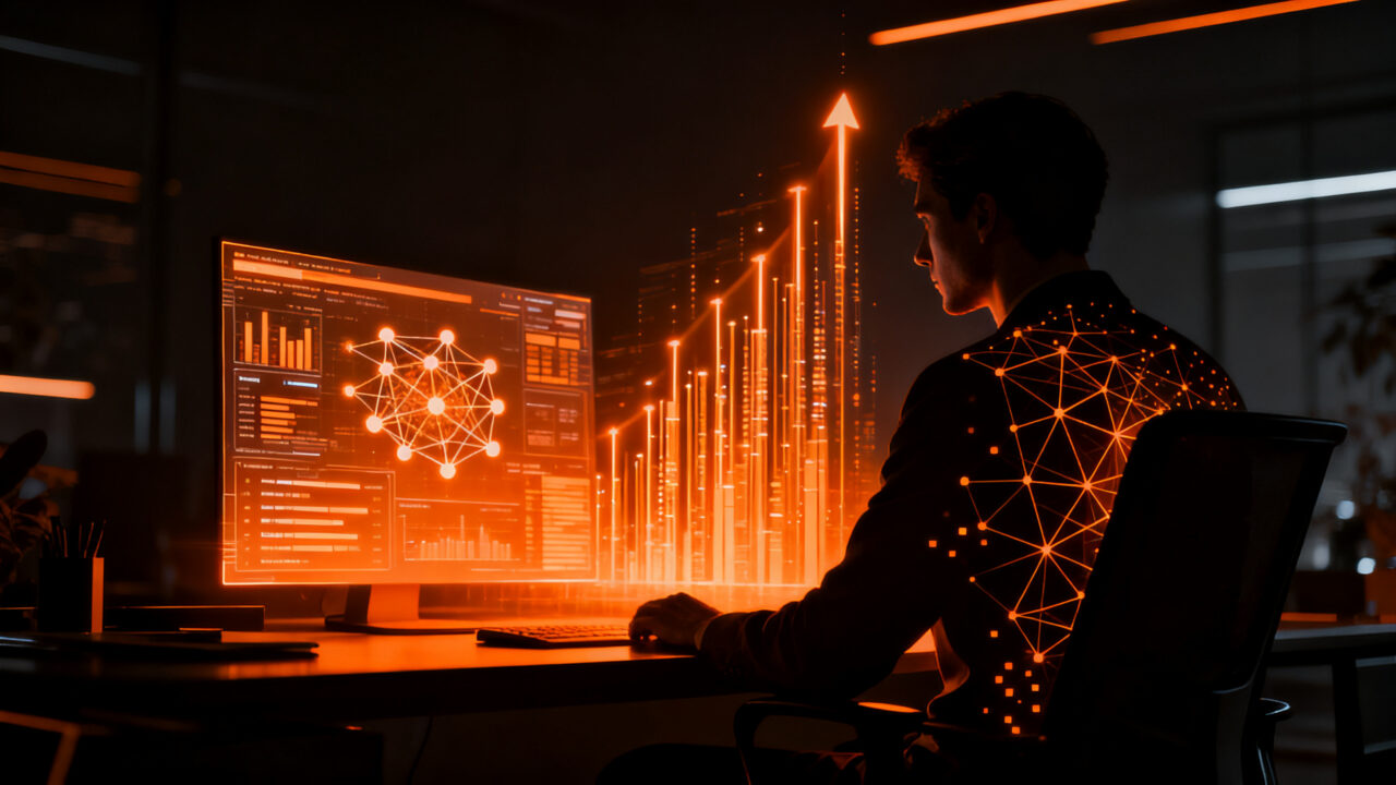 Estudiante profesional formándose en inteligencia artificial y análisis de datos mediante becas de Santander y Coursera.