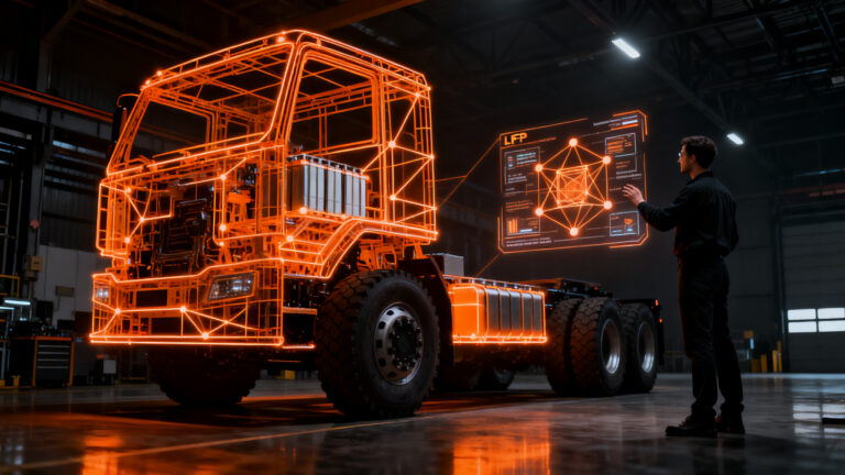 Scania integra tecnología avanzada de baterías y autonomía para la electrificación de camiones globales.