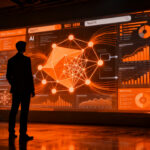 Estratega digital analizando datos de SEO y SEM con IA para optimizar la captación de clientes en 2026.