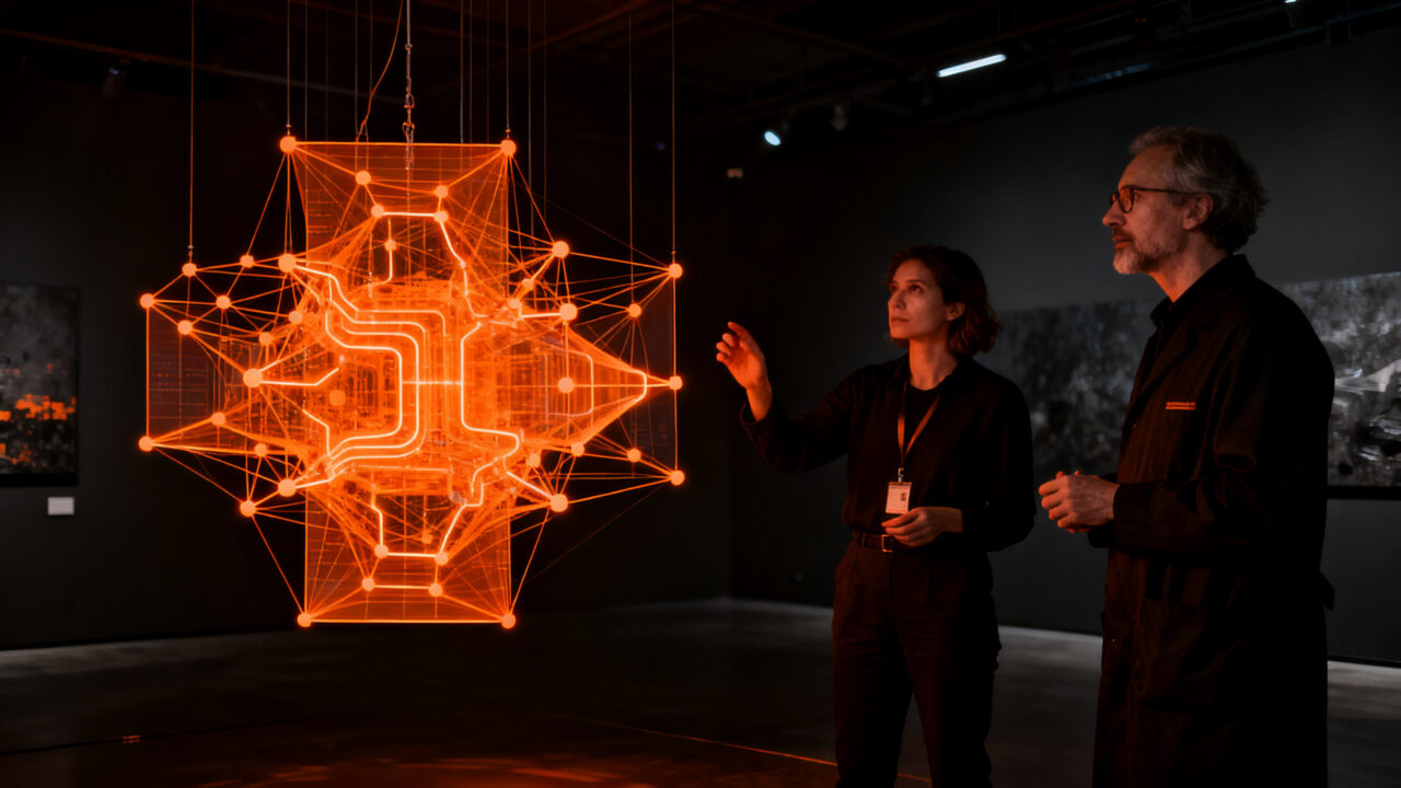 Artistas y tecnólogos colaborando con Google DeepMind en la nueva fellowship de IA de la galería Serpentine para la innovación creativa.