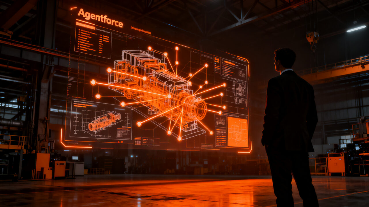 Integración de IA agéntica de Salesforce y Siemens para la automatización industrial en ventas B2B.