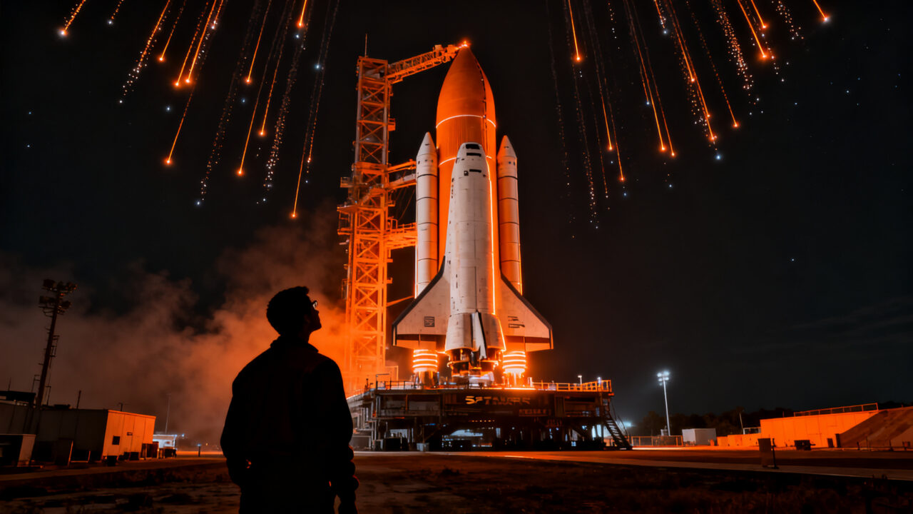 Lanzamiento orbital de SpaceX Starship con satélites Starlink V3, representando la innovación en cohetes reutilizables.